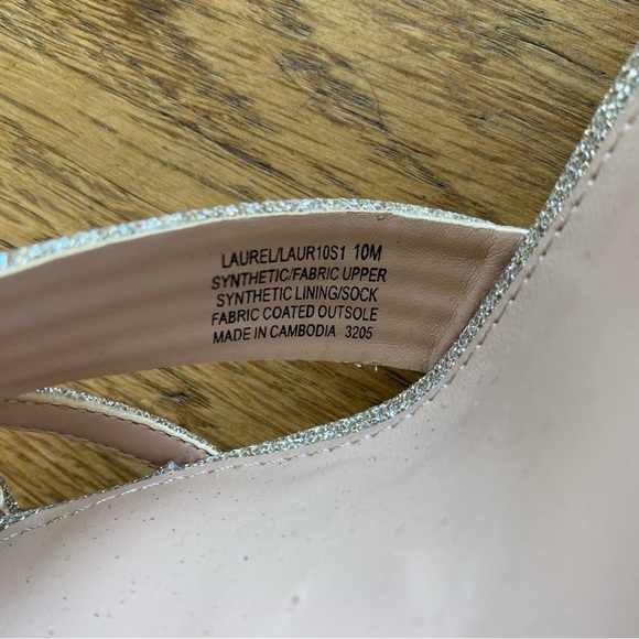 Steve Madden Laurel Gold Glitter Platform Ankle Strap High Heel Sandals size 10 - Picture 11 of 12